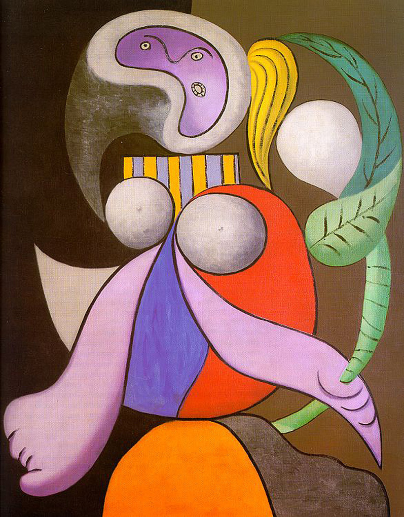 «Женщина с цветком», 1932, Пабло Пикассо. Находится в галерее Базеля